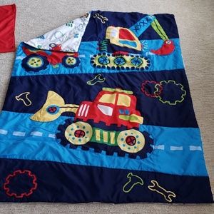 Kids trucks toddler bedding set